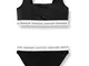 Calvin Klein Bralette Bikini Set Costume da Bagno, Nero (Pvh Black 050000 Beh), (Taglia Un...