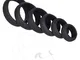 Anello elastico sportivo da coppia Anelli in silicone resistente da uomo 6 pezzi/set (nero...