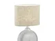 Fischer Lampada da tavolo Foro | Argento con struttura | paralume in tessuto | Bianco | 1...