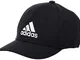 adidas Bball cap COT, Berretto Unisex-Adulto, Nero/Nero/Bianco, Taglia Unica