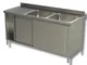 Lavello 140x60x85 acciaio inox 430 armadiato cucina ristorante pizzeria RS4894