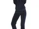 Unibelle - Tuta da jogging da donna, in velour, taglie S-XXXL, con cordoncini e tasche Blu...