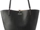 Guess Alby Toggle Tote, Bags Satchel Donna, Black/Stone, One Size