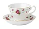 Royal Albert New Country Roses Bianco Vintage Teacup e piattino