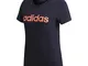 adidas W E Lin Slim T, T-Shirt Donna, Legend Ink/Signal Pink, M