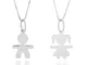 Collana Bimbo Bimba In Argento 925 Collane Con Bimbi Ciondoli Maschio Femmina (Bimbo Bimba...