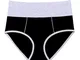 QYQS 2pcs Black Panties for Women Pack Cheekepanties for Donne Cotone, Bondage Sport Mutan...