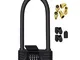 N.ORANIA Lucchetto Bici a U Catena Bici U-Locks con Combinazione a 4 Cifre Resettare Antif...