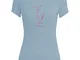 Salewa Deer Dri-Rel W S/S Tee, Maglietta Donna, Blu (Blue Fog Melange), 44/38