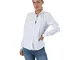 PIECES Pcirena Ls Oxford Shirt Noos-17087952, Camicia Donna, Bianco (Bright White Bright W...
