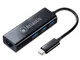 ATLANTIS Adattatore A04-tc_lan+hb Da Usb Type_c A Lan + Usb-3.0 A 3 Porte