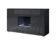 muebles bonitos Letti e Mobili - Credenza Modello Luke A2 con LED (120x72cm) Colore Nero c...