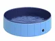 Pawhut Piscina in Plastica Bordo Stabile per Cani Animali Domestici, Blu, 120x30cm