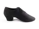 PortDance Uomini Scarpe da Ballo PD008 - Nubuk Nero - 4 cm Latin - Misura: EUR 44