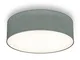 B.K.Licht Plafoniera led soffitto moderna in tessuto grigio, diametro 30cm, Lampadario LED...