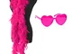 db11, Boa di piume colorate da donna lungo 2 metri, per balli, matrimoni, feste, cosplay,...