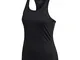 adidas Cub Tank, Canottiera Sportiva Donna, Black/Matte Silver/White, L