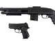 mossberg Softair- Kit regalo con replica di fucile a pompa 590 e replica di pistola p.45 a...