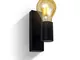 Lampada da parete orientabile in metallo nero, adatta per 1 lampadina E27 non inclusa max....
