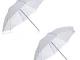 Neewer® Confezione da 2 ombrelli morbidi traslucidi bianchi da 84 cm, per foto e video in...