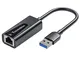 Tccmebius Adattatore Ethernet USB, USB 3.0 a 100/1000 Gigabit Ethernet LAN Adattatore di r...