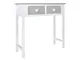 Rebecca Mobili Consolle Bianca Grigia, Tavolo scrivania da cameretta, Legno, Stile shabby,...