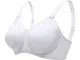 MYSANITY - Reggiseno Allattamento Cotone Preformato Coppa D - Bianco, 7