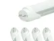 ECD Germany 4 x Tubo a LED Fluorescente T8 G13 24W 150cm Bianco Caldo 3000 K Tubo Neon Lam...