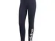 adidas W E Lin Tight, Leggings Sportivi Donna, Legend Ink/White, 2XS