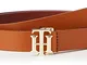 Tommy Hilfiger Logo Belt 2.5 Set di Accessori Invernali, Brown, 100 Donna