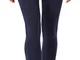 Merry Style Leggings Lunghi Pantaloni Donna MS10-221 (Blu Scuro, S)