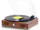 Giradischi Vinile Vintage | Giradischi con Altoparlanti Stereo Integrati | Lettore vinile...