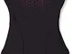 Speedo Gala Logo Thinstrap Muscleback, Costume da Bagno Bambina, Nero (Black/Pink), 9-10 A...