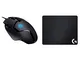 Logitech G402 Mouse da Gioco Hyperion Fury con Cavo, 8 Pulsanti Programmabili + G240 Tappe...