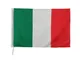 DUE ESSE DISTRIBUZIONI S.R.L. Bandiera Italiana Tricolore Grande 60x90 Con Passante Per As...