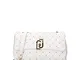 LIU-JO - BORSA A TRACOLLA MATELASSE' CON STRASS - BIANCO LANA - AA0210 E01041 10701