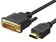 Adattatore DVI to HDMI, CableCreation 4.9 Piedi HDMI maschio a DVI (24 + 1) cavo maschio,...
