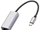 Yizhet Adattatore USB-C a Ethernet Adattatore di Rete da Tipo C Porta RJ45 a Gigabit Ether...