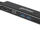 Manhattan 152631 Convertitore USB-C a Hdmi/Vga, Nero