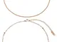 Happiness Boutique Delicato Set di Choker in Oro Rosa | Set di 2 Collane Minimal Acciaio I...