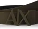 ARMANI EXCHANGE Skinny Leather Logo Belt Cintura, Marrone (Wren/Black 00758), 4 (Taglia Pr...