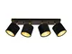 lux.pro] Lampade Spot a Soffitto 4 Punti Luce LED 4xE14 Metallo Paralume Flanella 58 x 12...