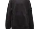 Stone Island 9780AI felpa bimbo boy kids delavè cotton sweatshirt black-10 YEARS