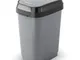 Kis Dual Swing Bin L - Pattumiera Basculante Per Sacchetto Da 50 Lt, Doppia Opzione Di Ape...