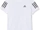 adidas B Club 3STR Tee T-Shirt, Bambino, White/Black, 1415