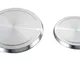 Wenko 2235504100 Set 4 piastre protettive in acciaio INOX per piano cottura elettrico, 2 x...