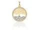 PRINS JEWELS - Ciondolo a forma di albero della vita, in oro giallo 585 da 14 carati, con...