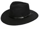Classic Italy - Cappello Fedora Feltro Ripiegabile Idrorepellente Tesa Larga Classique Lar...