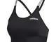 adidas W D2M Mm BT Reggiseno Sportivo, Donna, Nero/Bianco, L