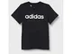 Adidas Youth Boys Essentials Linear T-Shirt, Maglietta Bambino, Nero (Black/White), 164